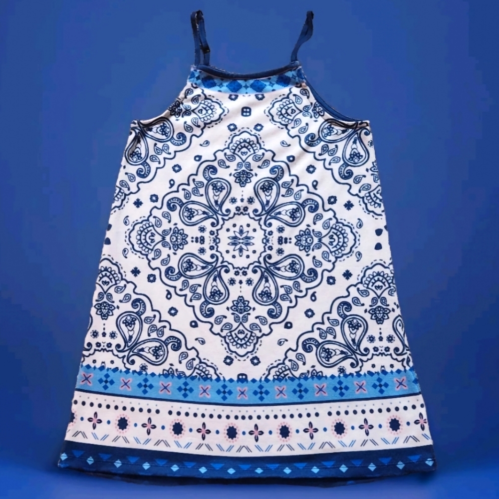 NWOT Flying Tomato Boho Knit Dress Size 9-10 Colors white navy royal blue pink